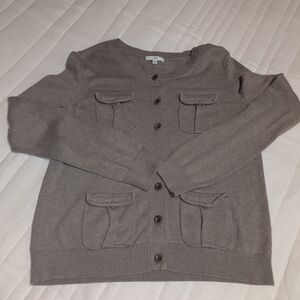GAP Taupe Knit Cardigan